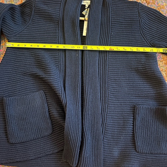Michael stars vonn open cardigan / coatigan navy blue - Picture 3 of 11